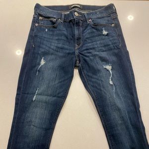 Express mid rise dark wash jeggings
 size 10 Regular